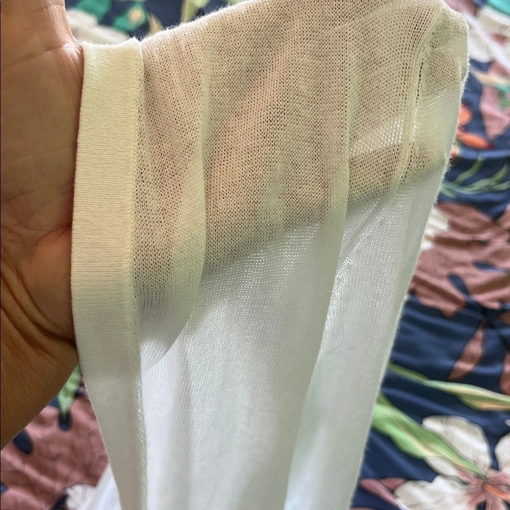 Pure white open cardigan new